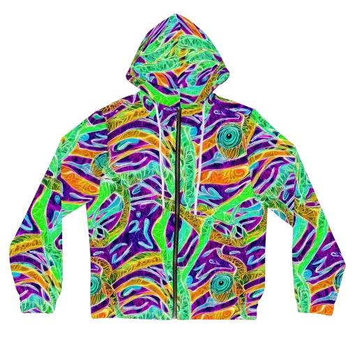 Chromatic Tropics on a Women's Full-Zip Hoodie