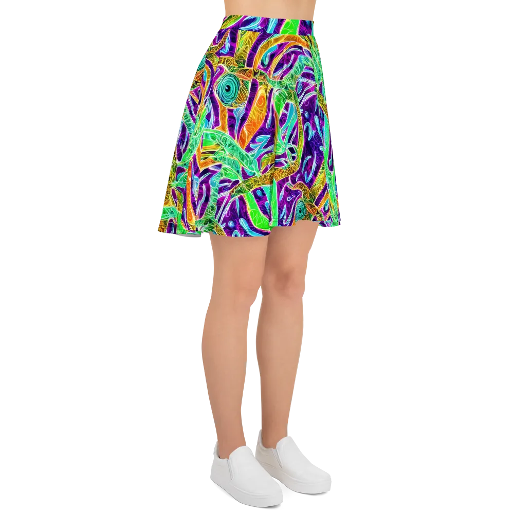 Chromatic Tropics on Skater Skirt — Right