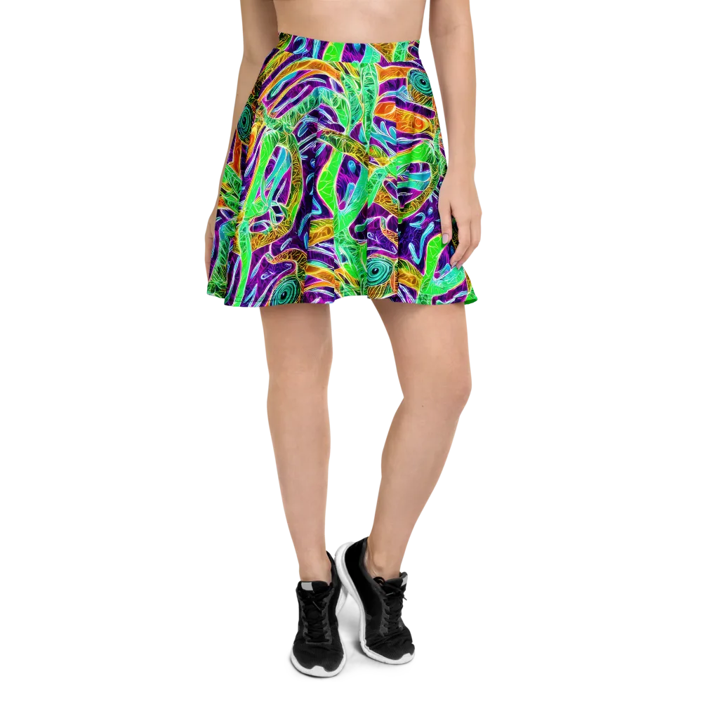 Chromatic Tropics on Skater Skirt — Front