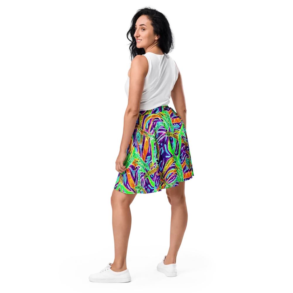 Chromatic Tropics on Skater Skirt — Back