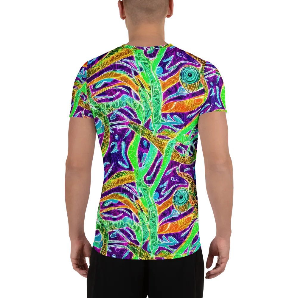 Chromatic Tropics on Men's Athletic T-Shirt — Back