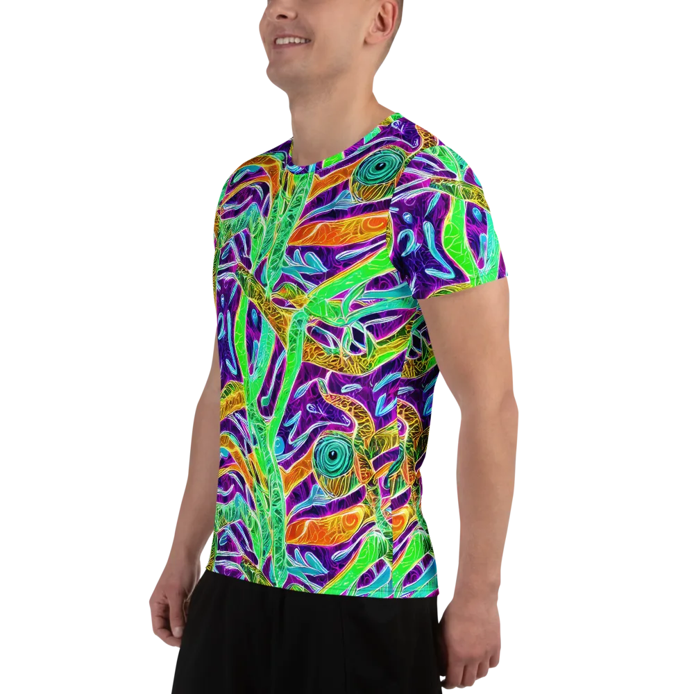 Chromatic Tropics on Men's Athletic T-Shirt — Left