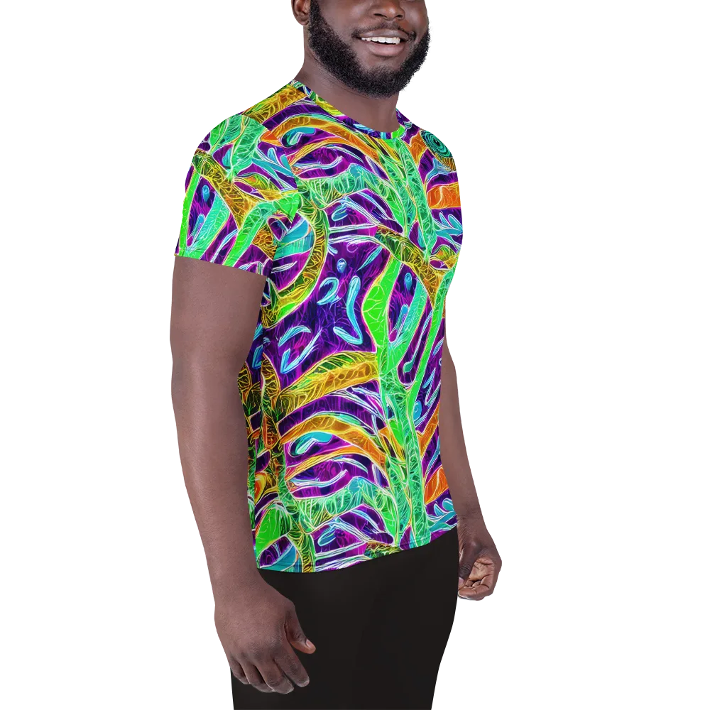 Chromatic Tropics on Men's Athletic T-Shirt — Right