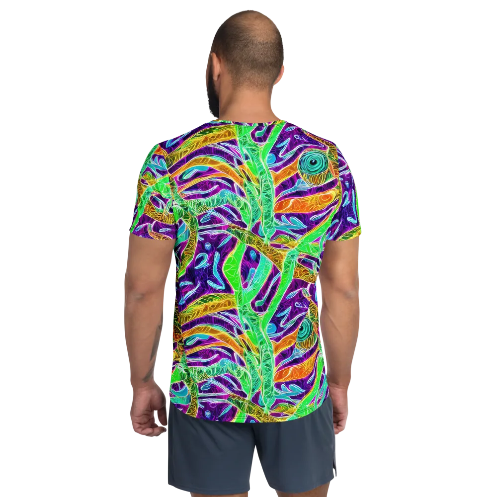 Chromatic Tropics on Men's Athletic T-Shirt — Back