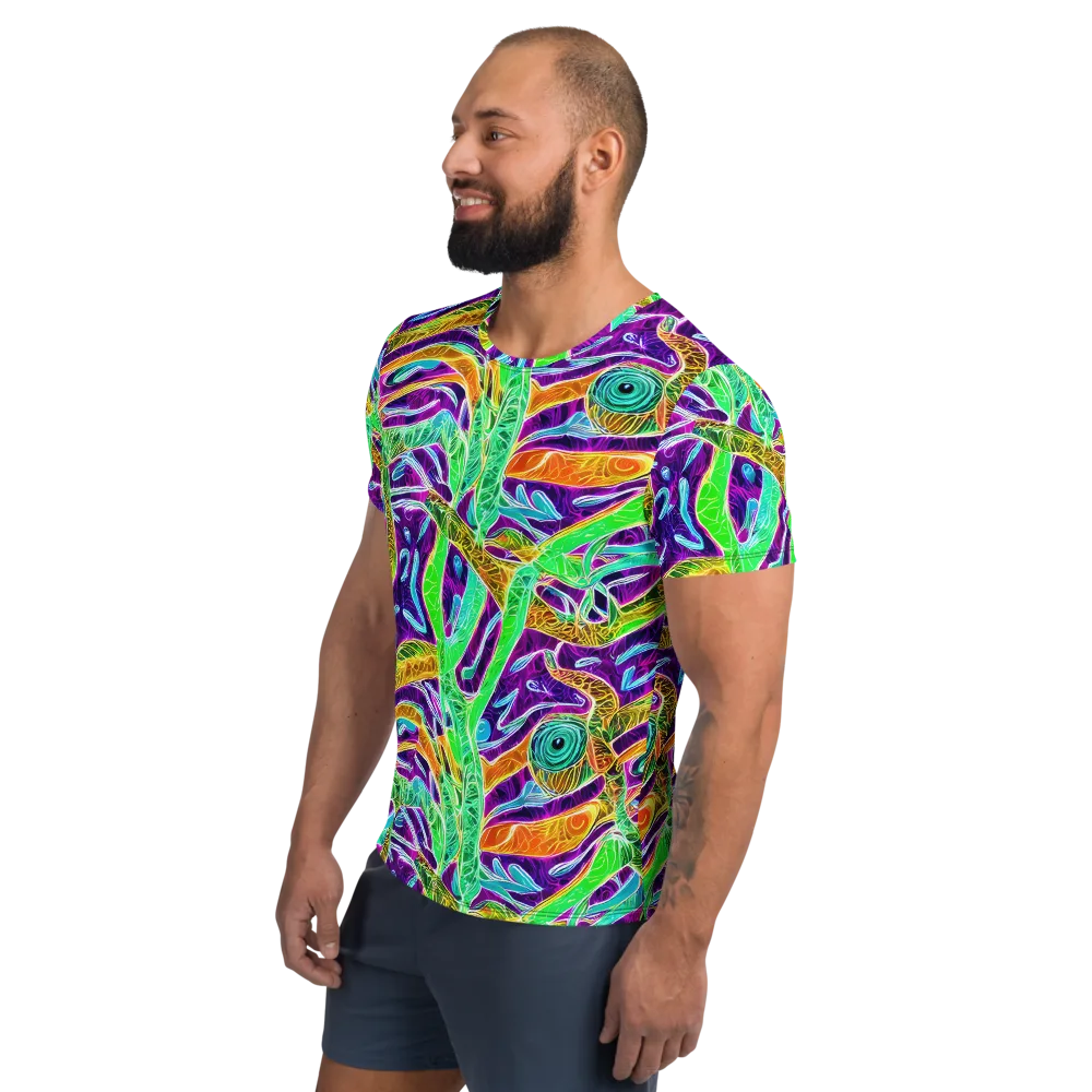 Chromatic Tropics on Men's Athletic T-Shirt — Left
