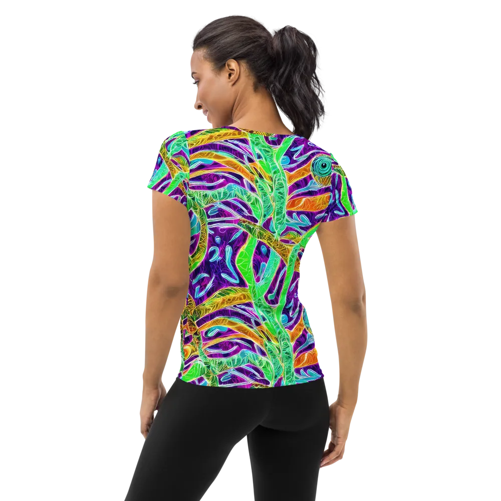 Chromatic Tropics on Women's Athletic T-Shirt — Back