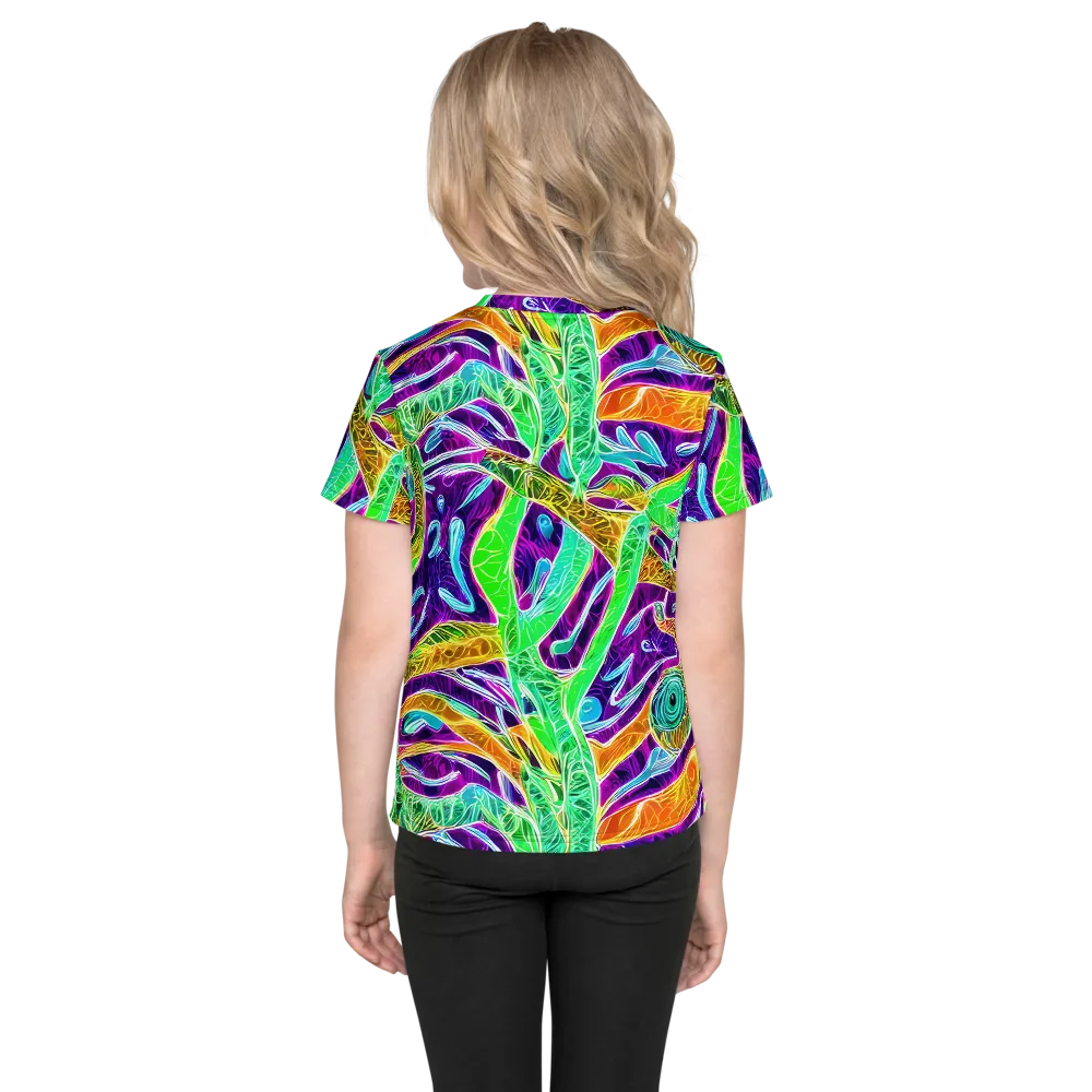 Chromatic Tropics on Kids Crew Neck T-Shirt — Back