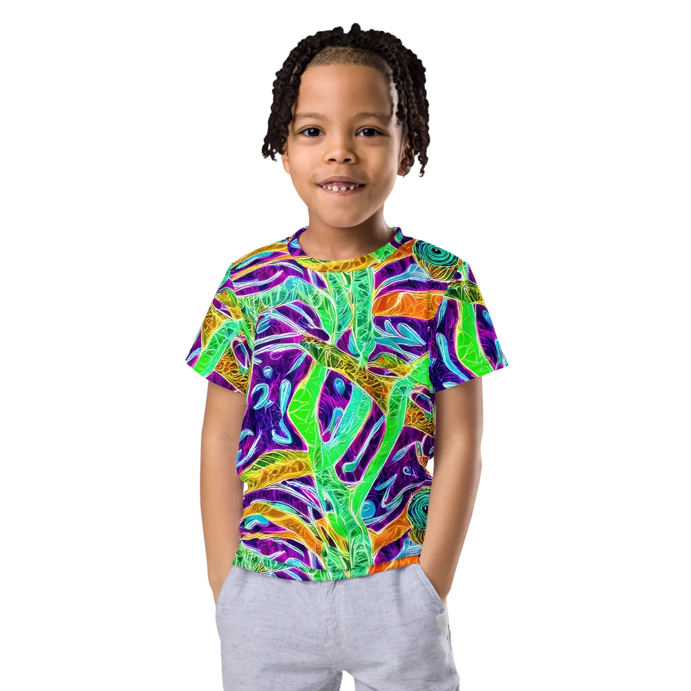 Chromatic Tropics on Kids Crew Neck T-Shirt — Front