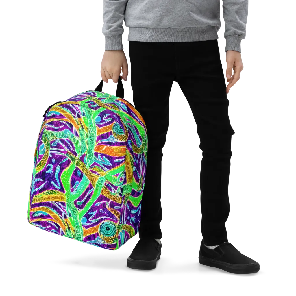 Chromatic Tropics on Minimalist Backpack — Zoomed-in