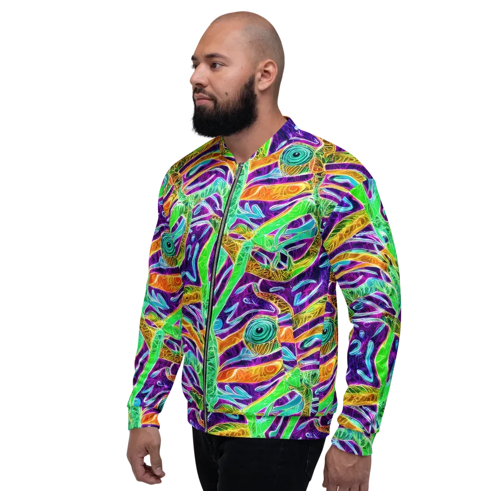 Chromatic Tropics on Bomber Jacket — Left