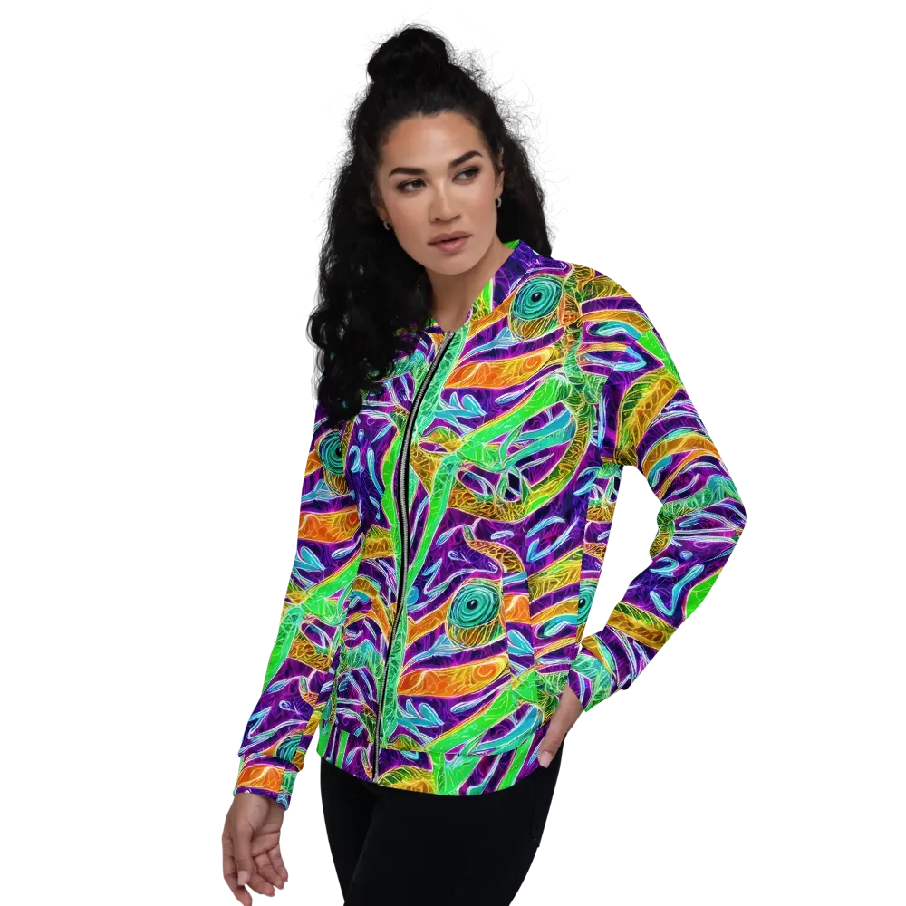Chromatic Tropics on Bomber Jacket — Left