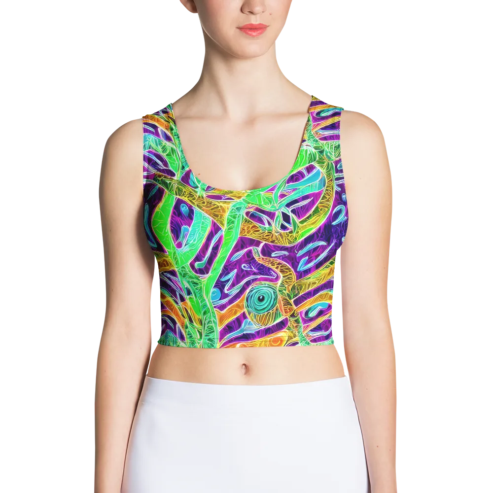 Chromatic Tropics on Crop Top — Front