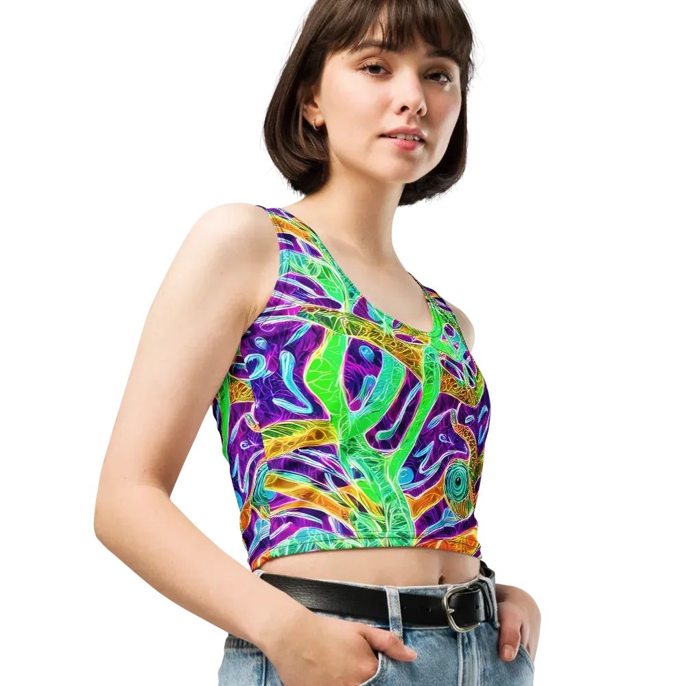 Chromatic Tropics on Crop Top — Right Front