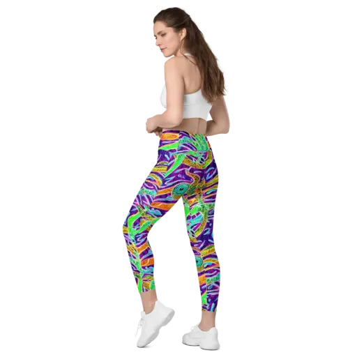 Chromatic Tropics on a Leggings with Pockets