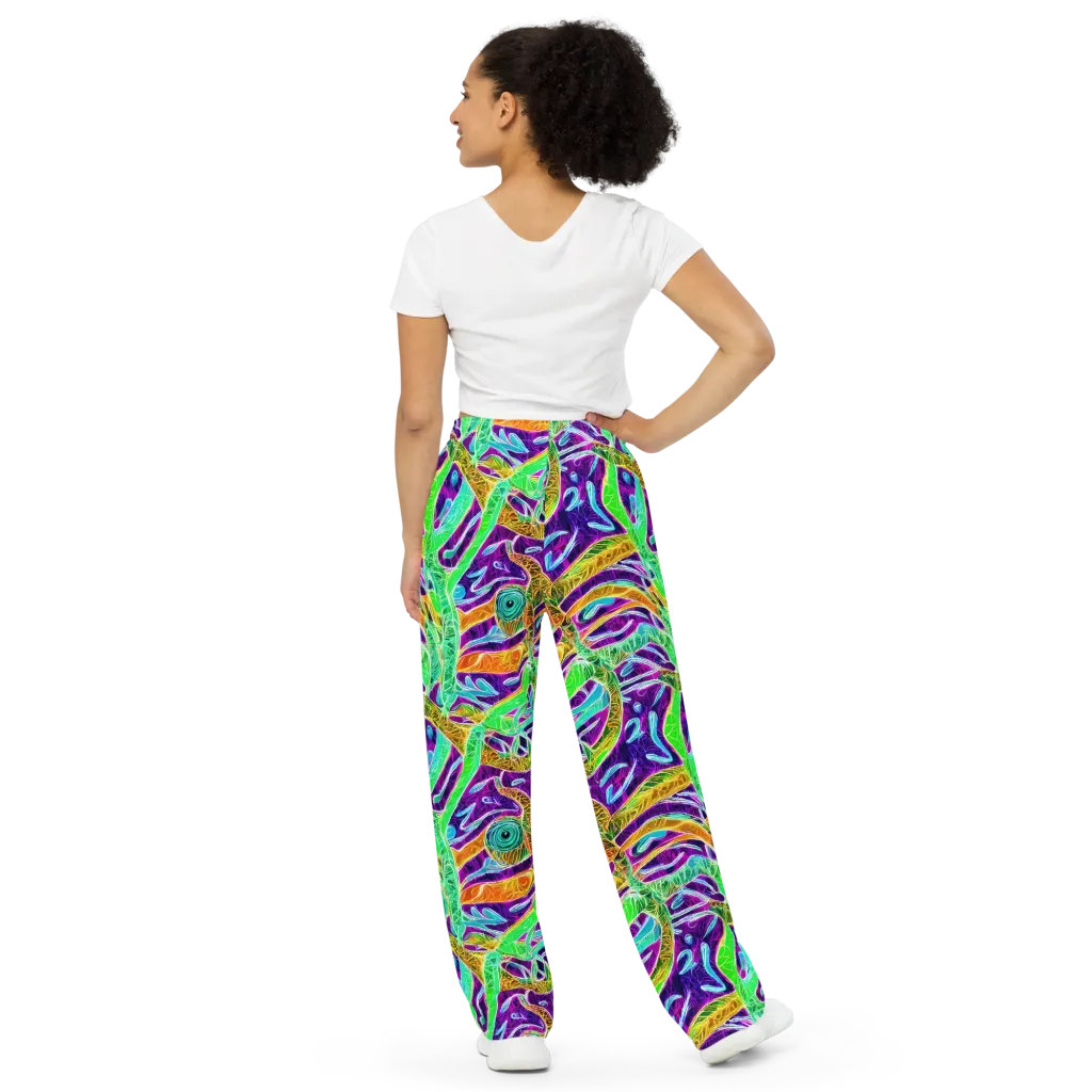 Chromatic Tropics on Wide-Leg Pants — Back