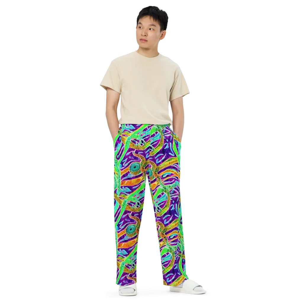 Chromatic Tropics on Wide-Leg Pants — Front