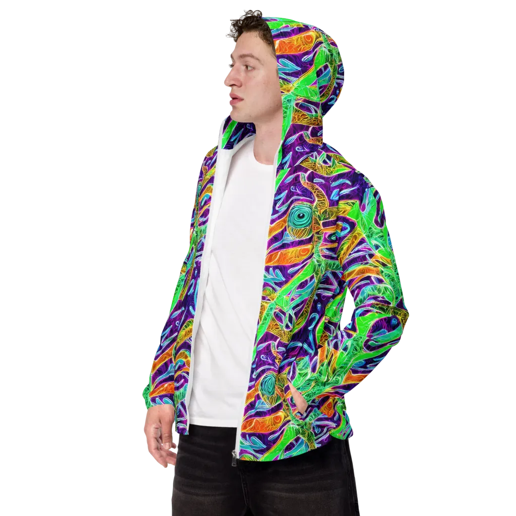 Chromatic Tropics on Men's Windbreaker — Left Front