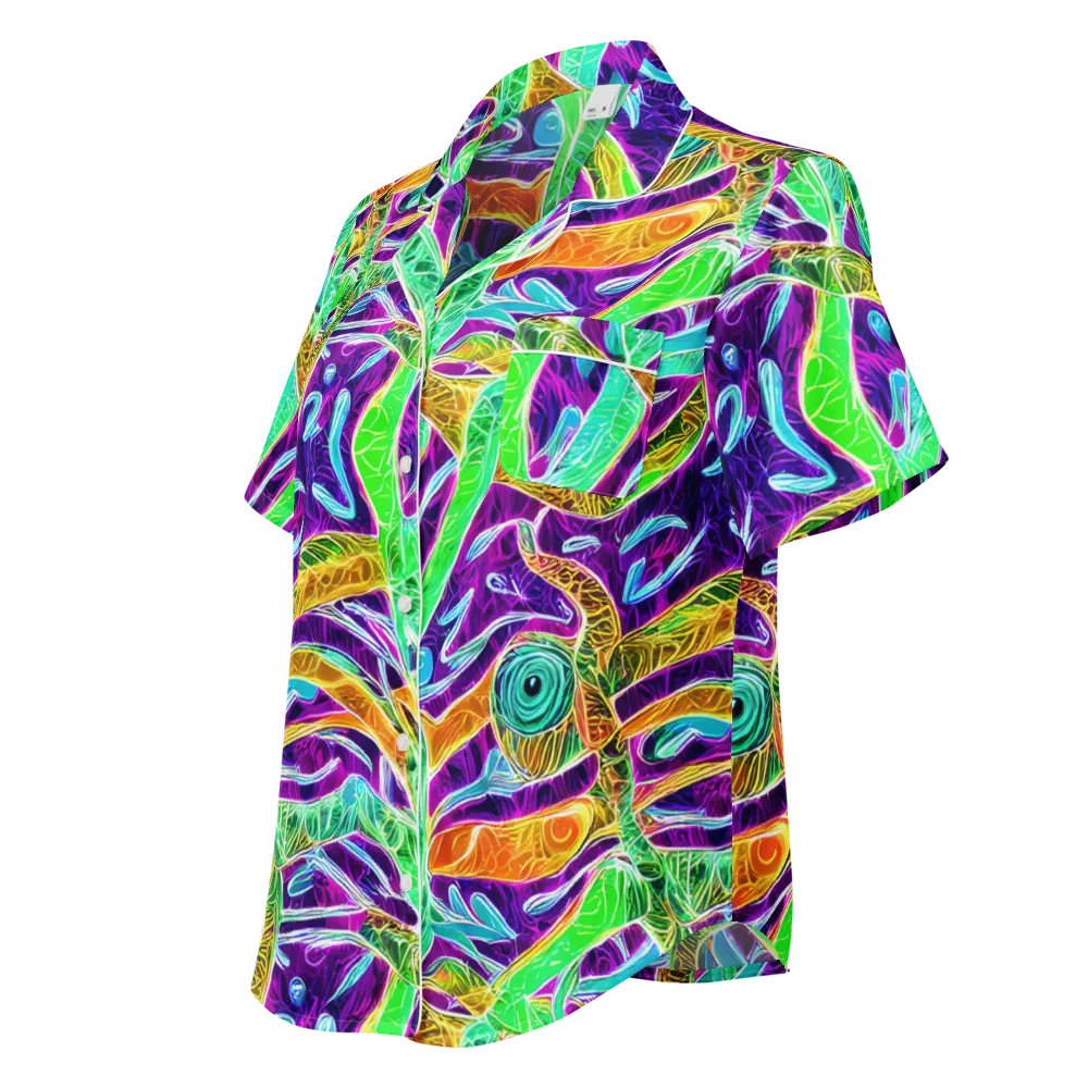 Chromatic Tropics on Women's Short Sleeve Pajama Top — Left Front
