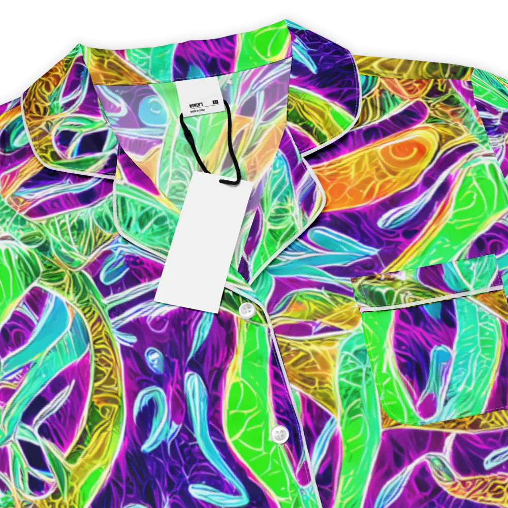 Chromatic Tropics on Women's Short Sleeve Pajama Top — Product details