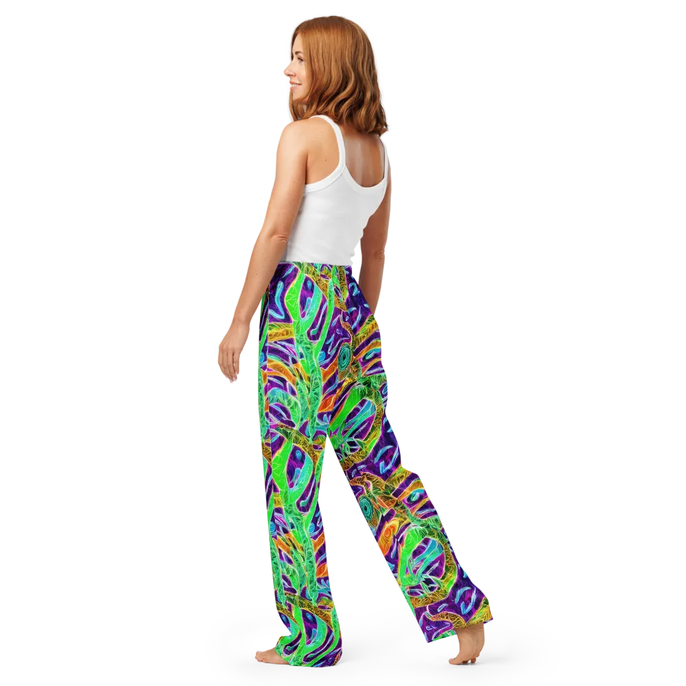 Chromatic Tropics on Women's Pajama Pants — Back