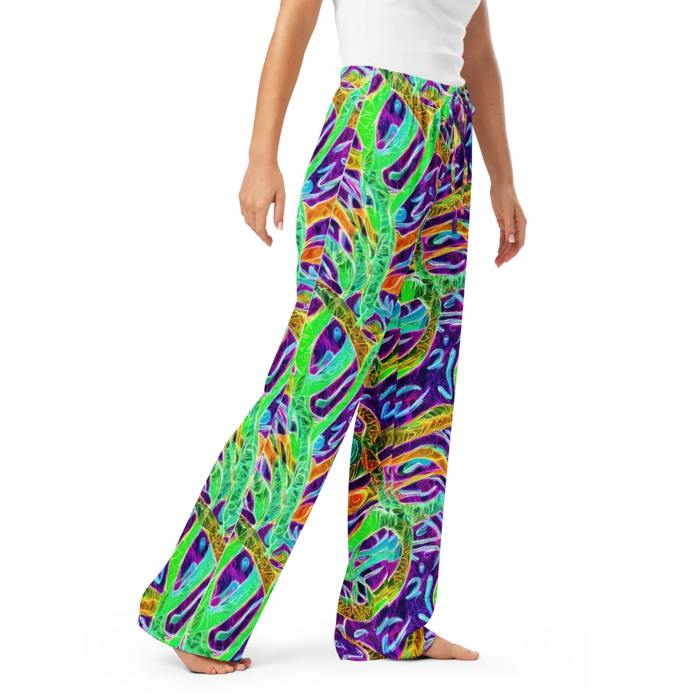 Chromatic Tropics on Women's Pajama Pants — Right Front