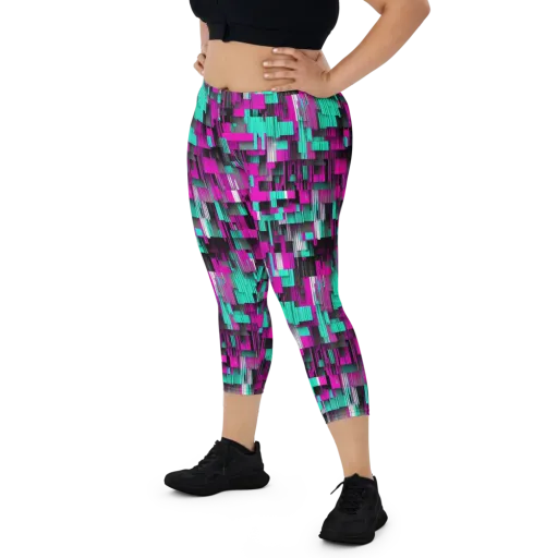 Neon Shard on a Capri Leggings