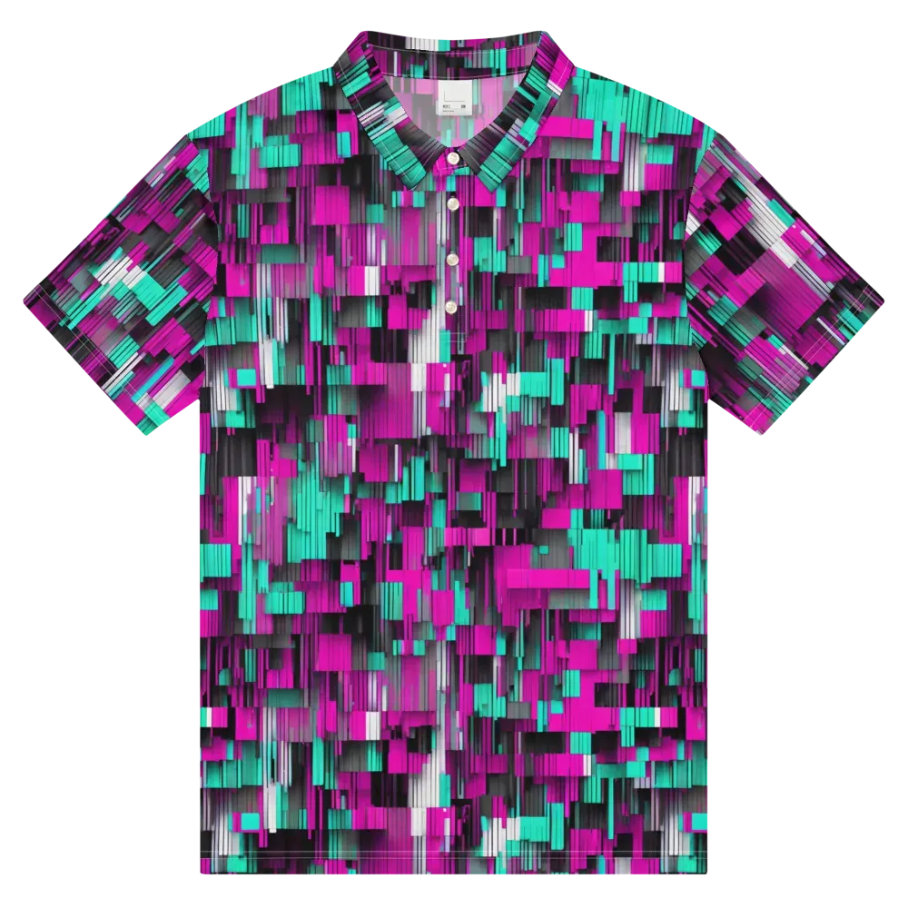 Neon Shard on Men's Slim Fit Polo Shirt — Front
