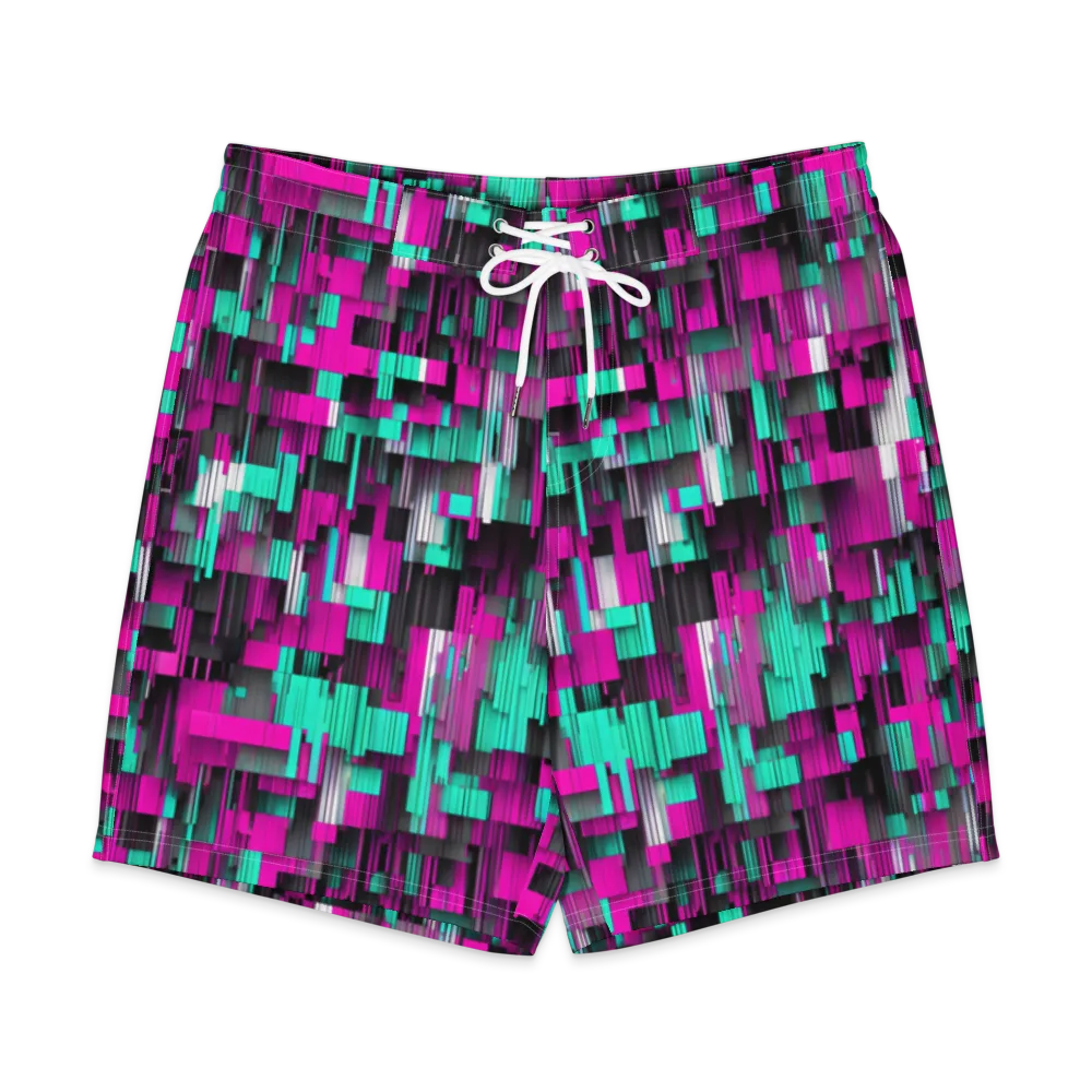 Neon Shard on Men's Board Shorts — Front