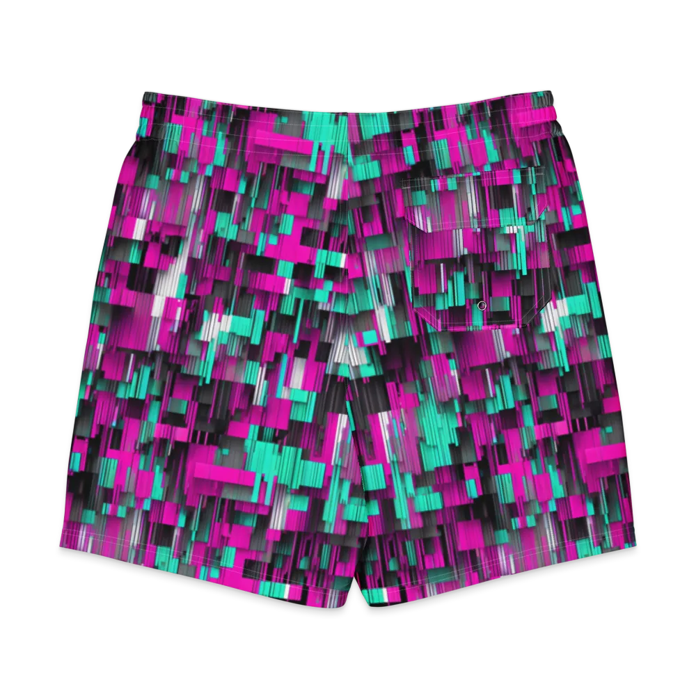 Neon Shard on Men's Board Shorts — Back
