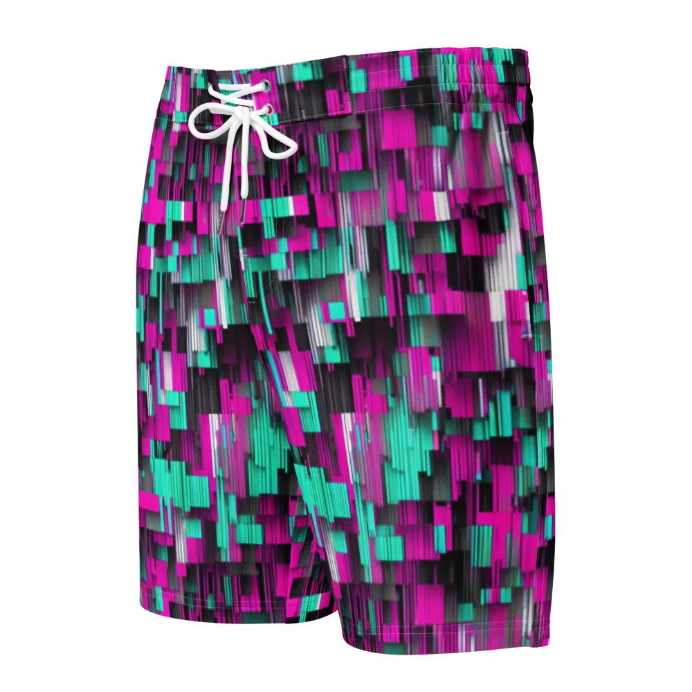 Neon Shard on Men's Board Shorts — Front