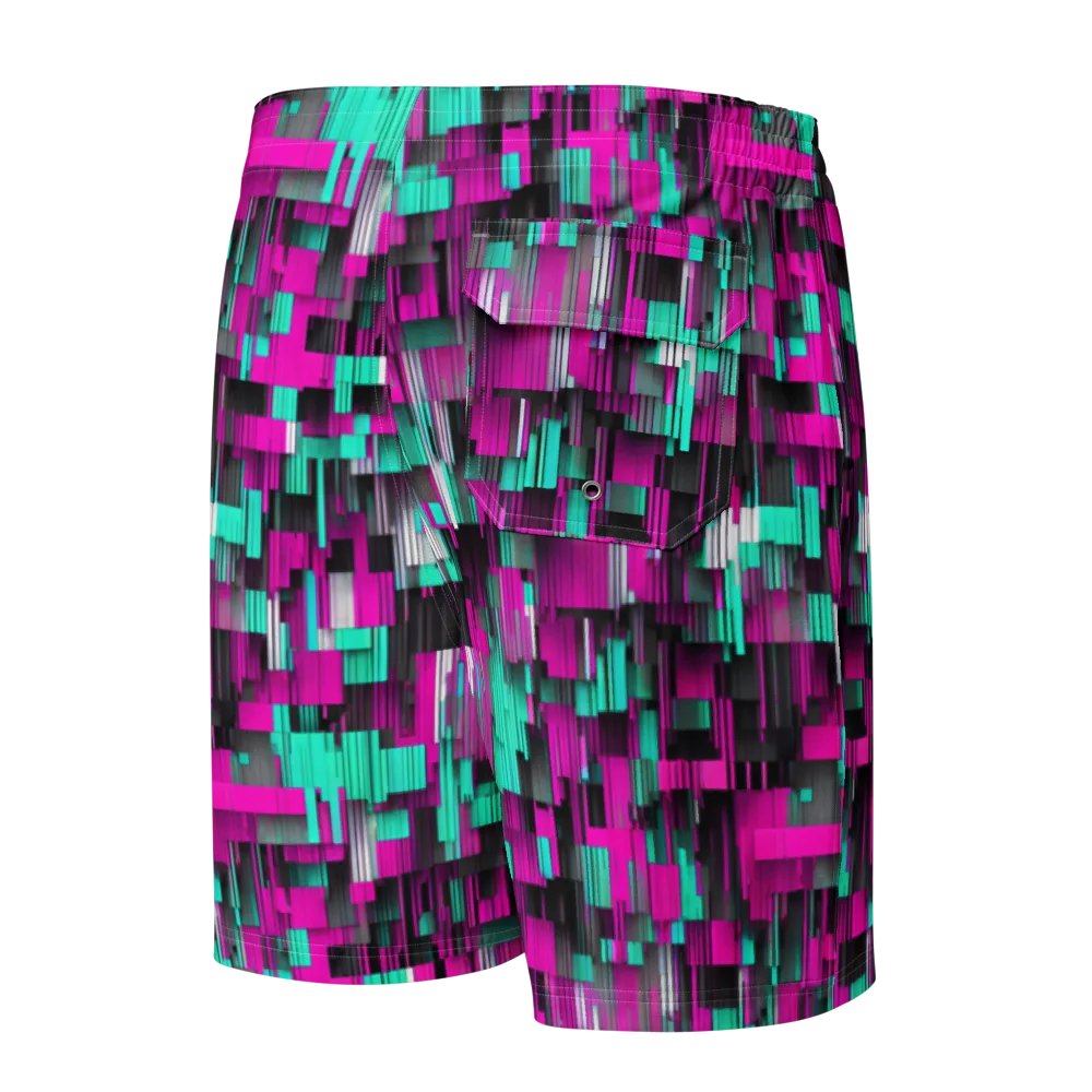 Neon Shard on Men's Board Shorts — Back