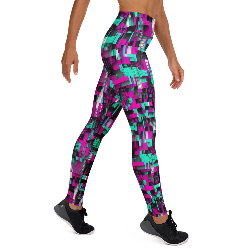 Neon Shard on Yoga Leggings — Right
