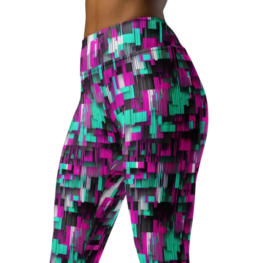 Neon Shard on a Yoga Leggings