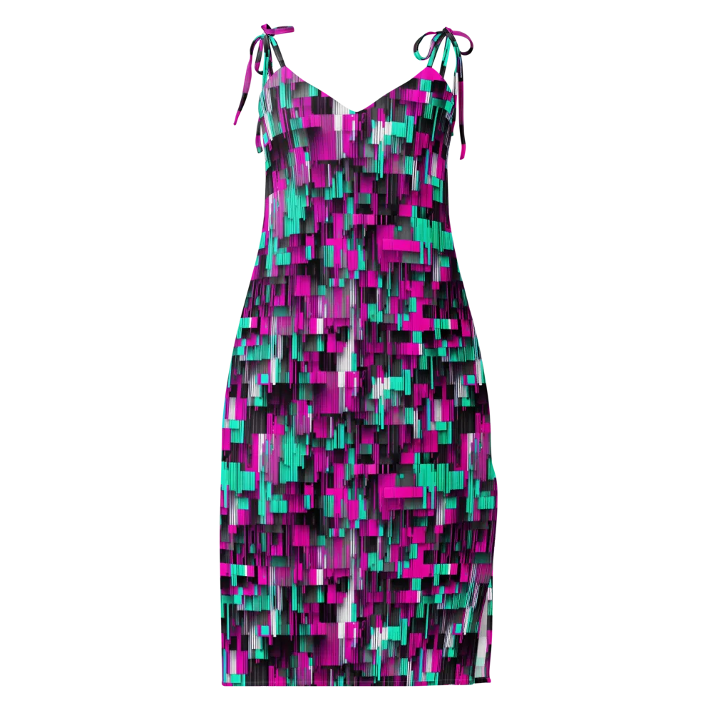 Neon Shard on Slip Dress — Front