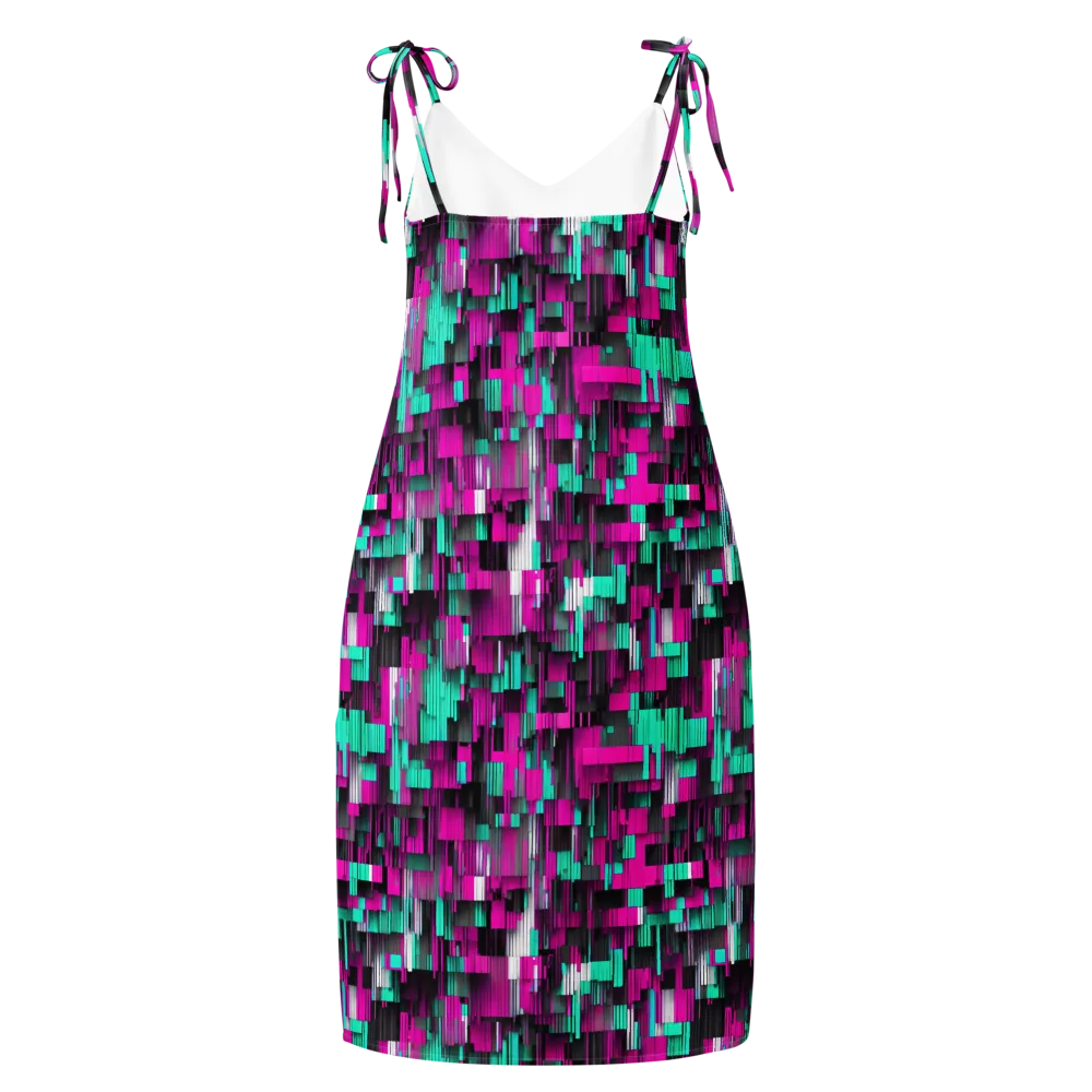 Neon Shard on Slip Dress — Back