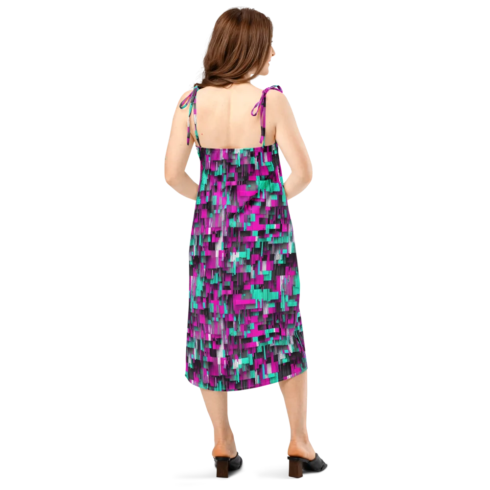Neon Shard on Slip Dress — Back