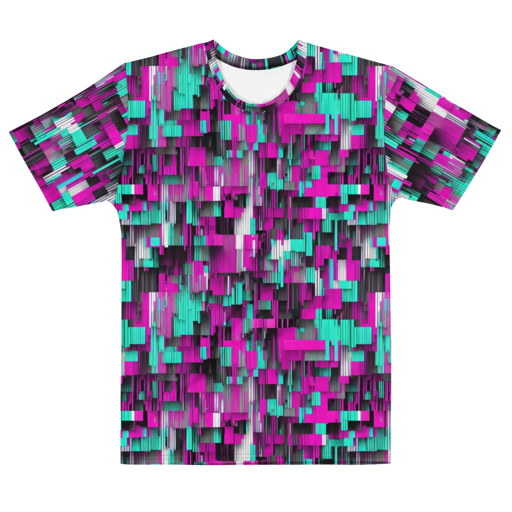Neon Shard on Men's Cotton Crew Neck T-Shirt — Front