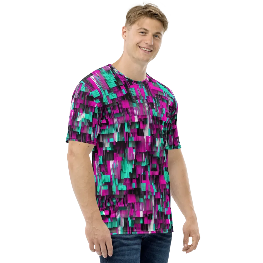 Neon Shard on Men's Crew Neck T-Shirt — Right