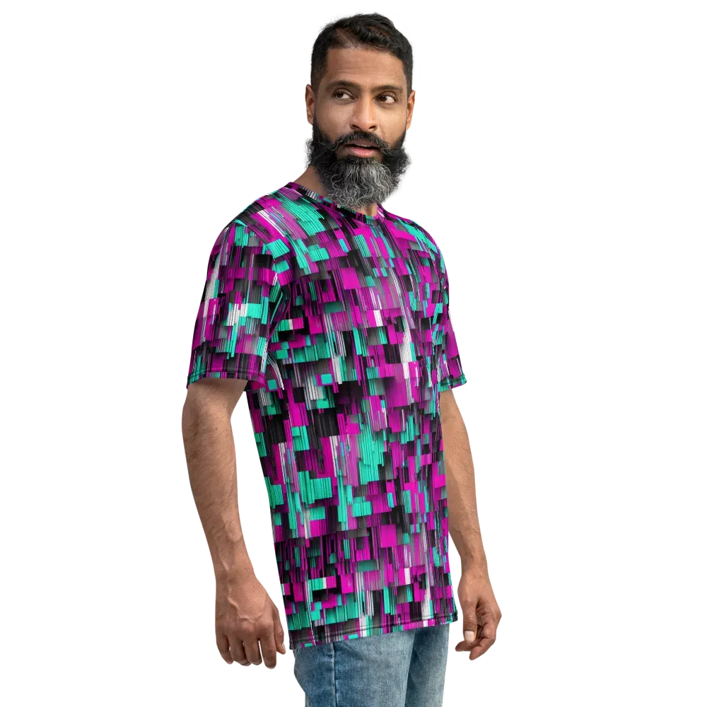 Neon Shard on Men's Crew Neck T-Shirt — Right