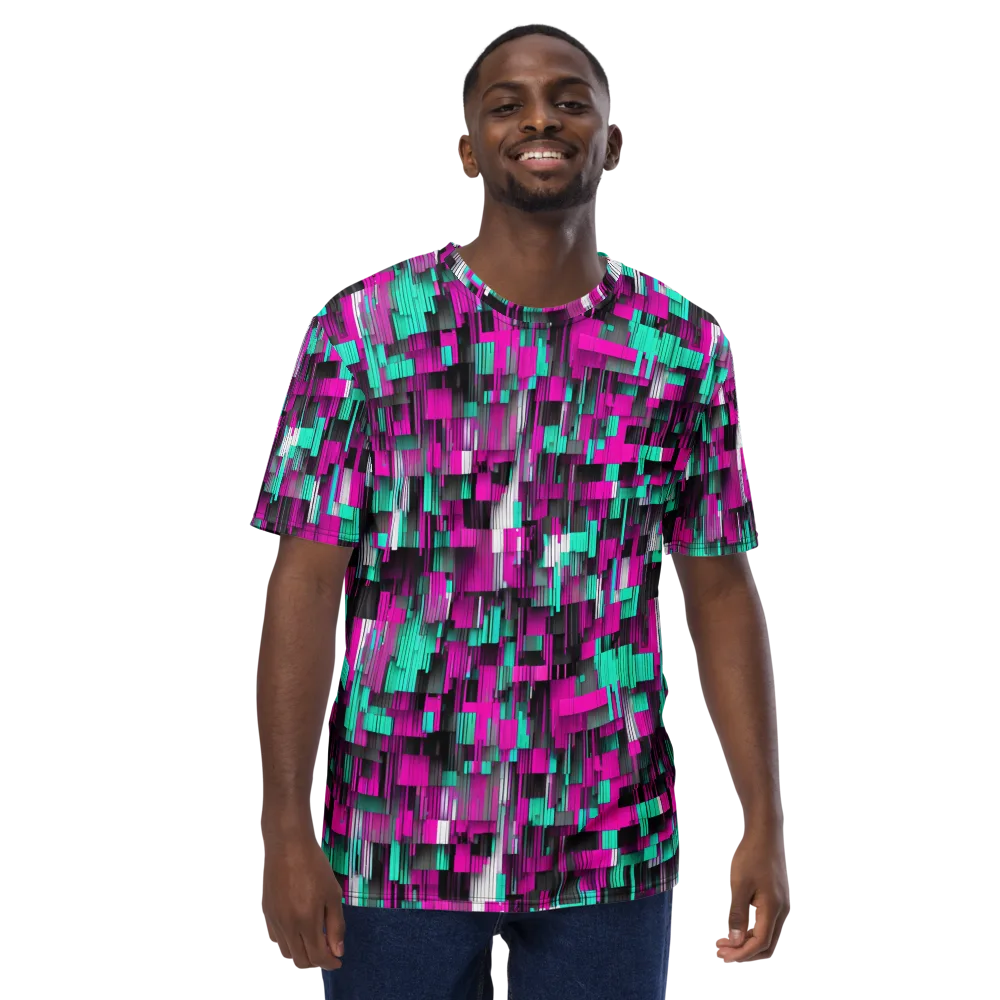 Neon Shard on Men's Crew Neck T-Shirt — Front
