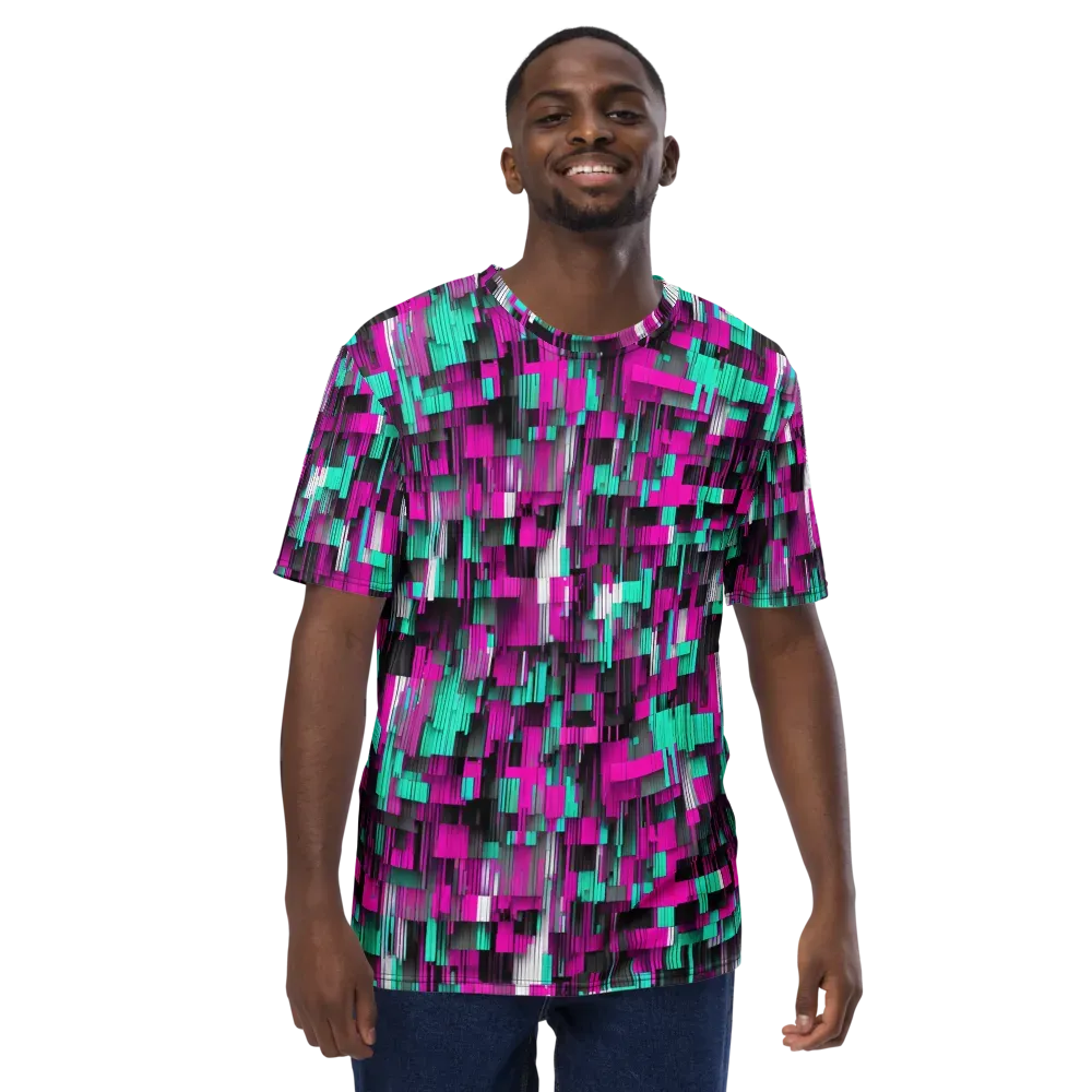Neon Shard on Men's Crew Neck T-Shirt — Front