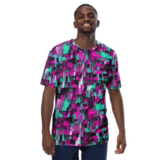 Neon Shard on a Men's Crew Neck T-Shirt