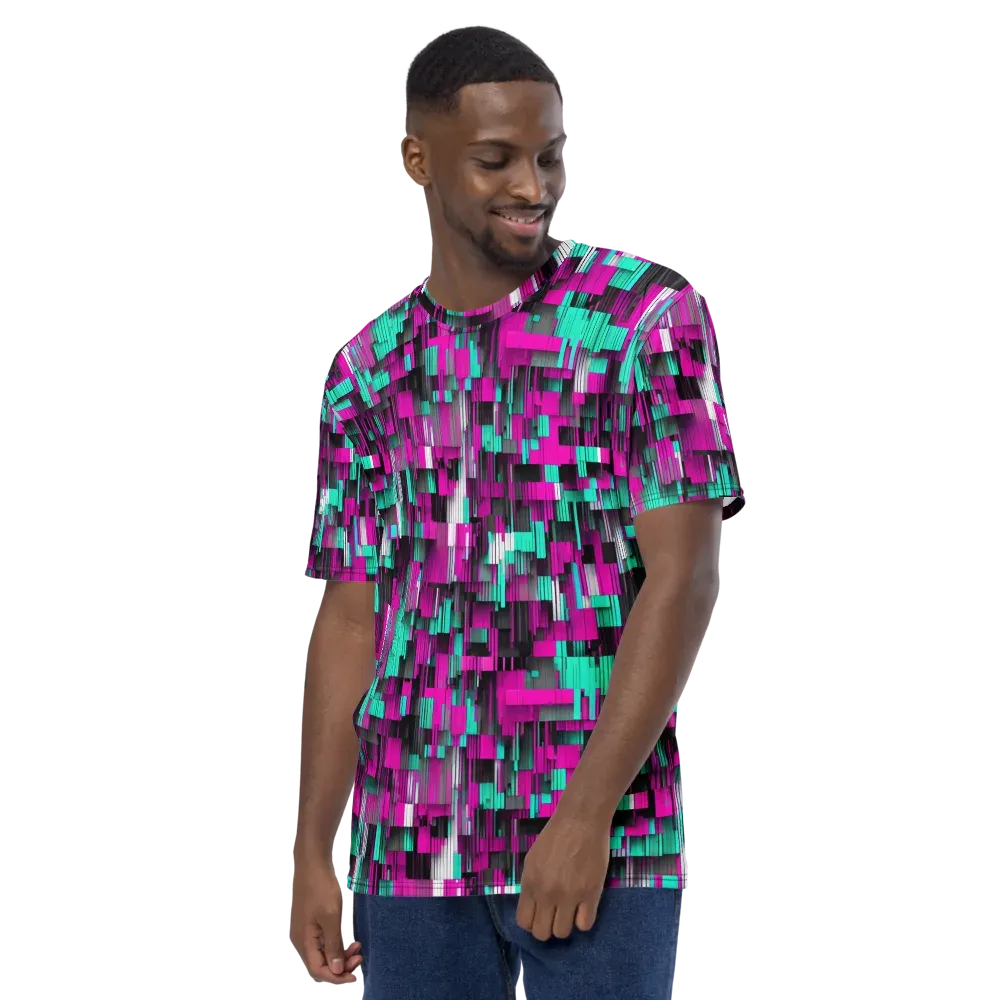 Neon Shard on Men's Crew Neck T-Shirt — Left