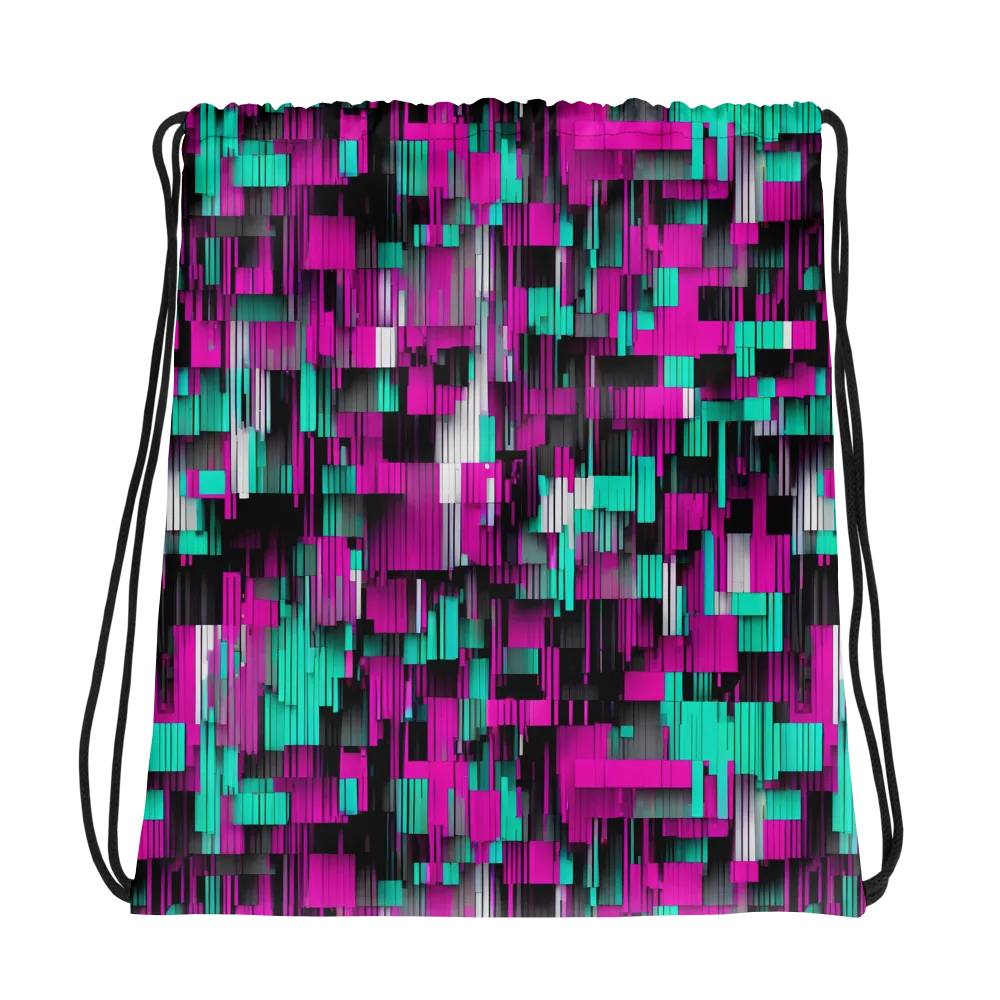 Neon Shard on Drawstring Bag — Photo