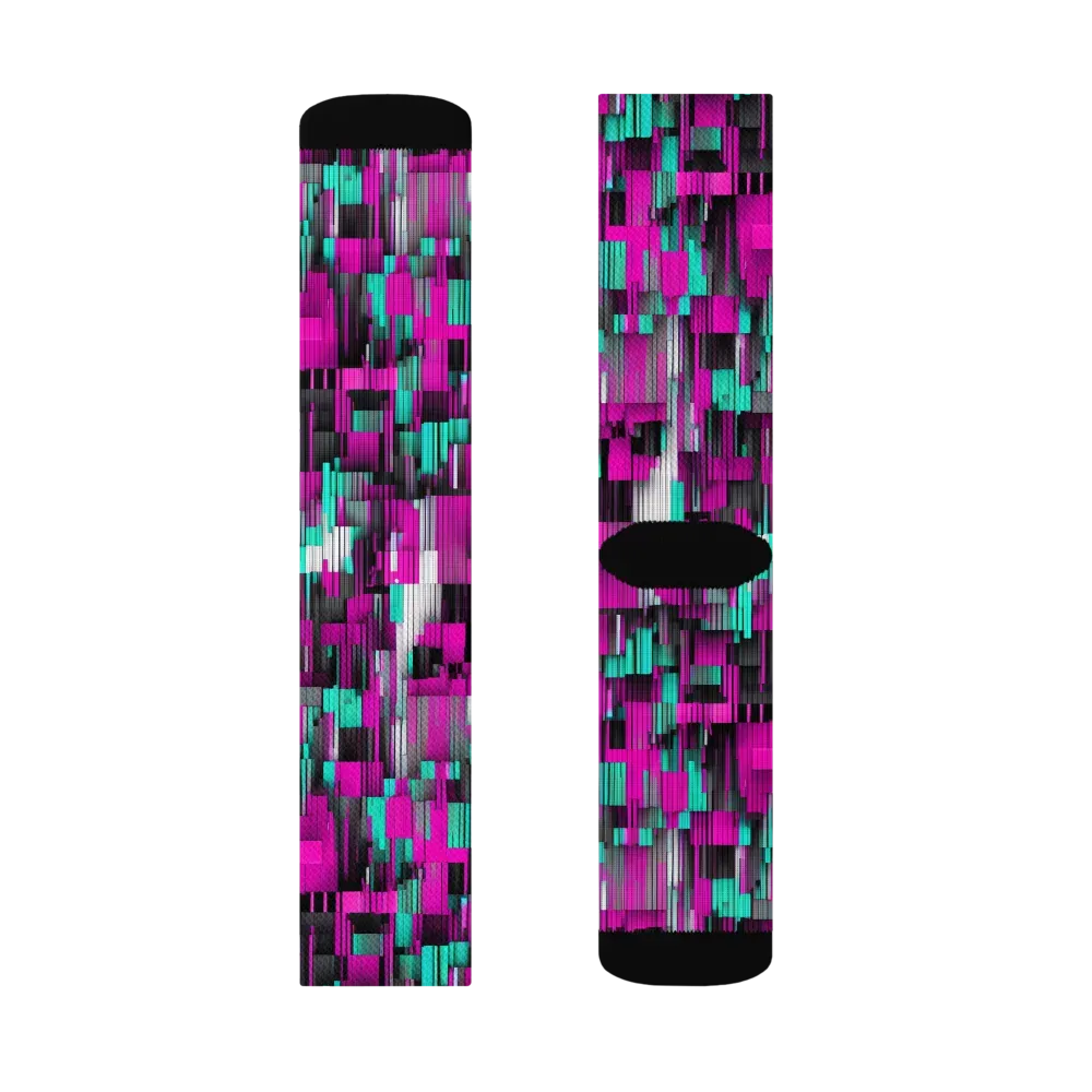 Neon Shard on Socks — Right Sock