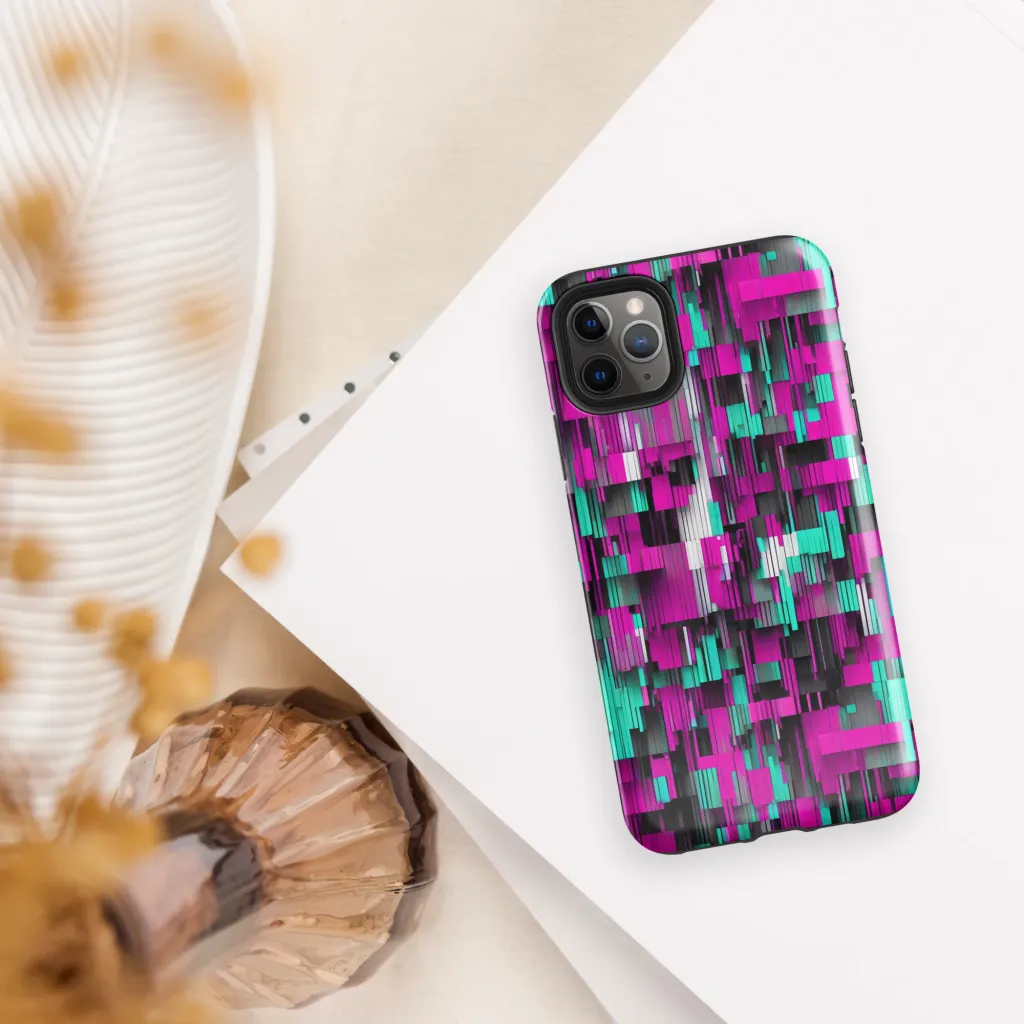 Neon Shard on Tough Case for iPhone® — Front