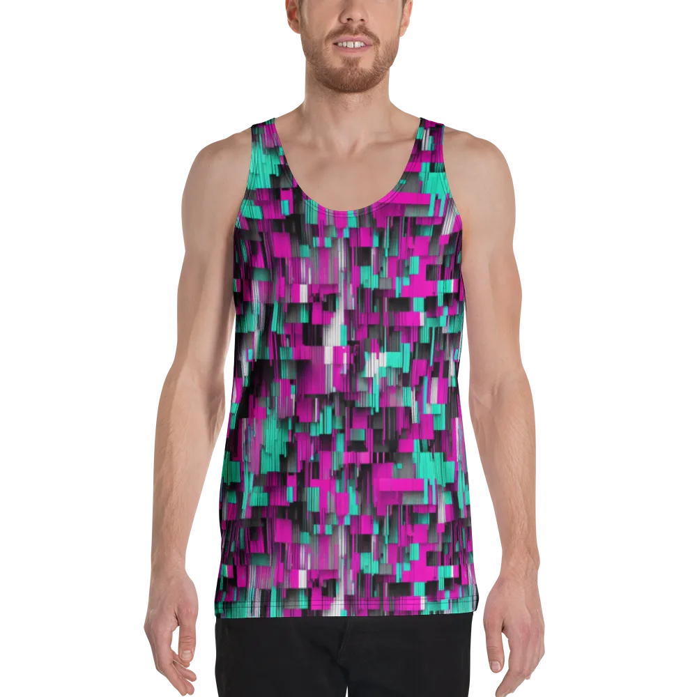Neon Shard on Men's Tank Top — Front