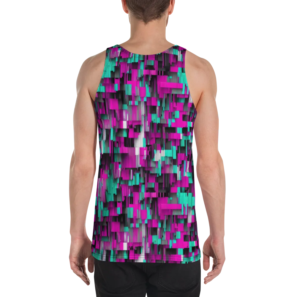Neon Shard on Men's Tank Top — Back
