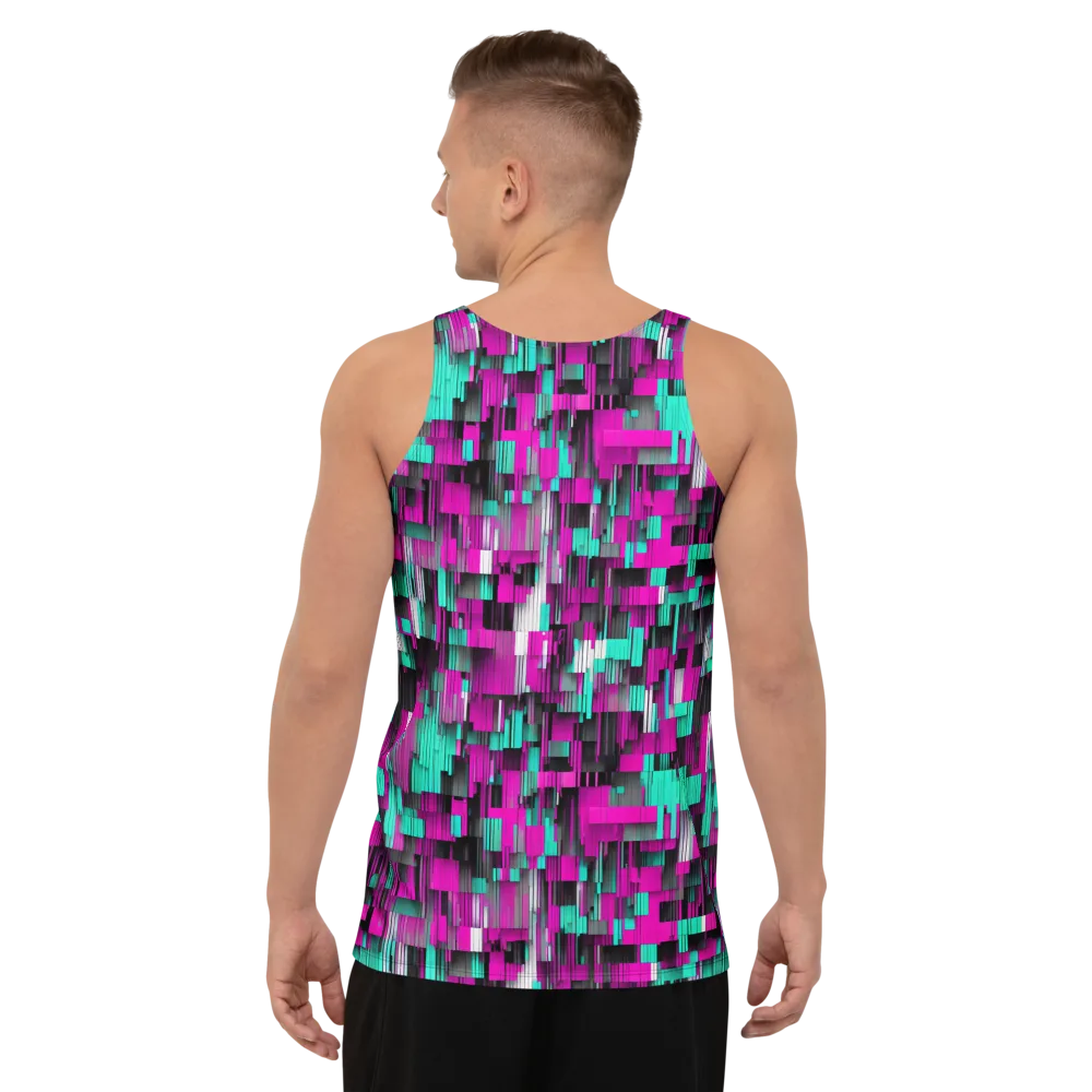 Neon Shard on Men's Tank Top — Back