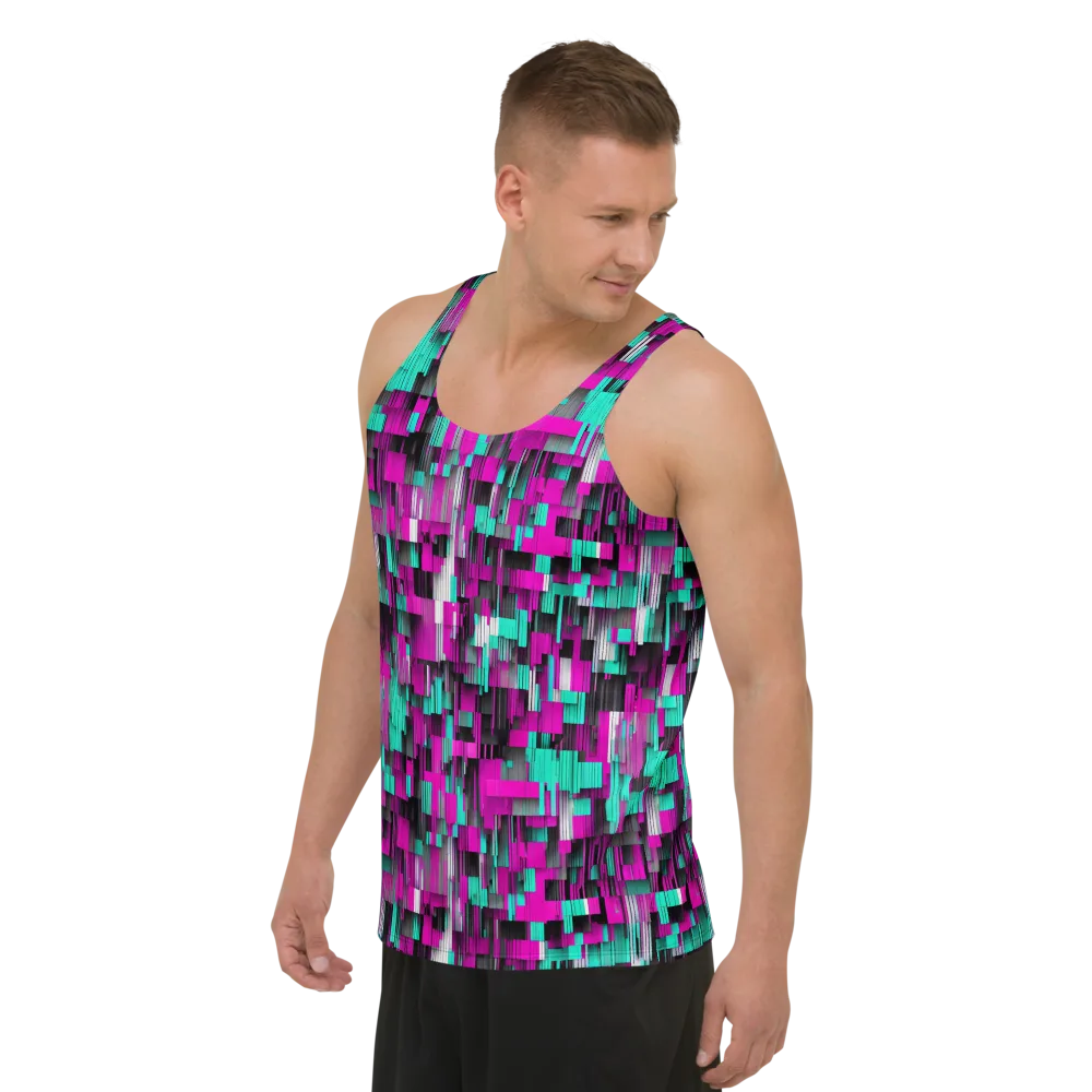 Neon Shard on Men's Tank Top — Left Front